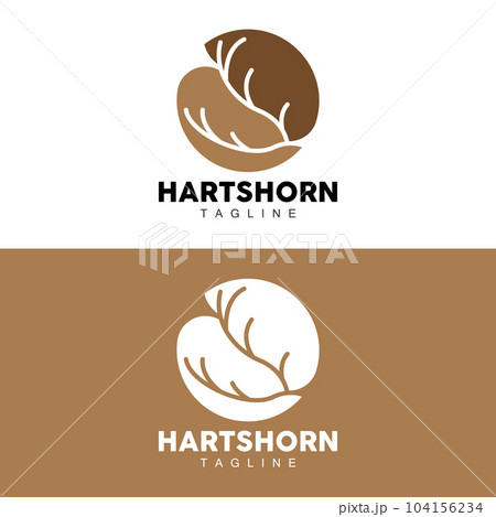 Deer Horn Logo, Animal Vector, Minimalist Simple Design, Illustration Symbol Icon 104156234