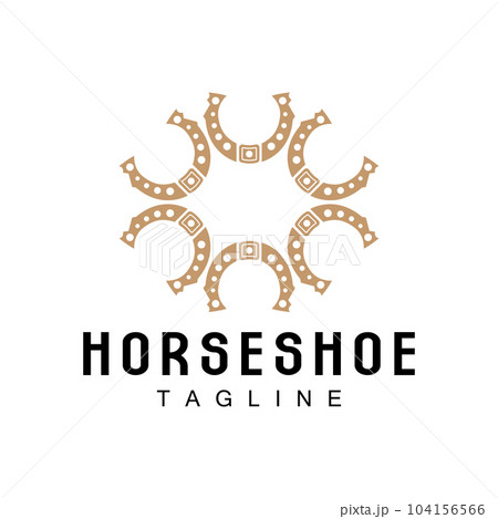 Horseshoe Logo, Cowboy Horse Vector, Icon Design Symbol Template 104156566