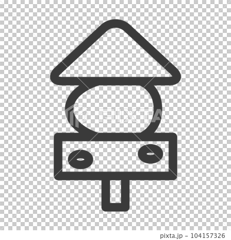 Mini-mini line drawing food illustration Oden 104157326