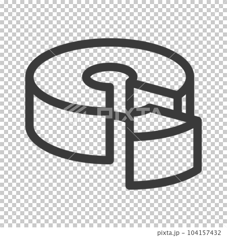 Mini-mini line drawing food illustration Baumkuchen 104157432