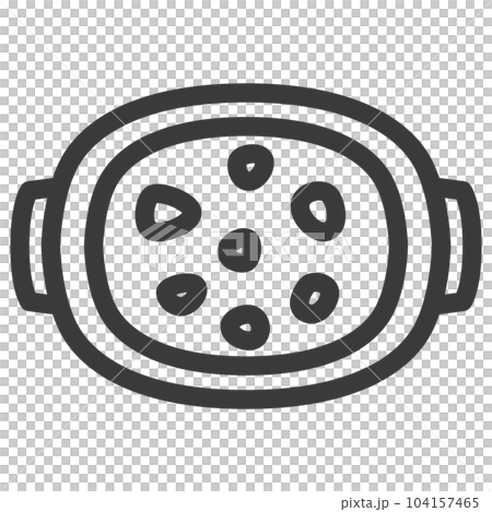 迷你迷你線畫食物插畫焗烤 104157465