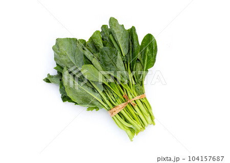 Collard greens on white background. Collard greens on white background. 104157687