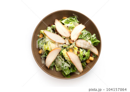 Delicious grilled chicken caesar salad 104157864