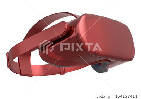 Realistic virtual reality glasses with bronze chrome texture on white background Realistic virtual reality glasses with bronze chrome texture on white background 104158411