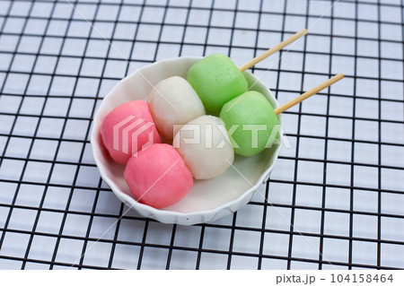 Japanese dessert, Dango on stick 104158464
