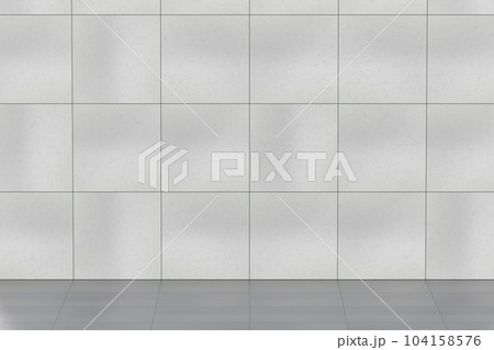 Empty room with tiled wall and floor Empty room with tiled wall and floor 104158576