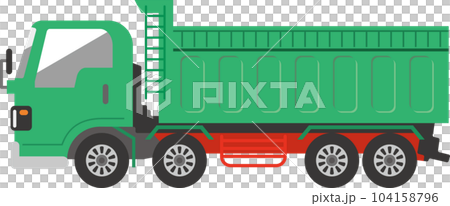 Image illustration of a large green dump truck Image illustration of a large green dump truck 104158796