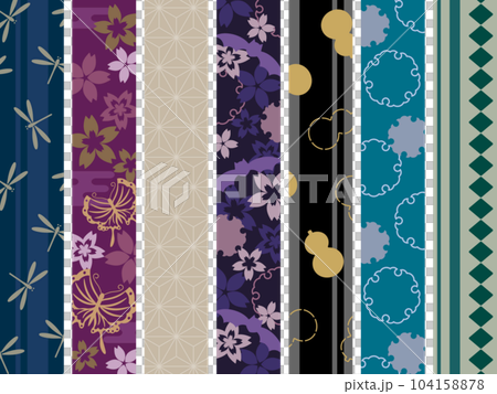 Set of 7 types of Japanese pattern obi Set of 7 types of Japanese pattern obi 104158878