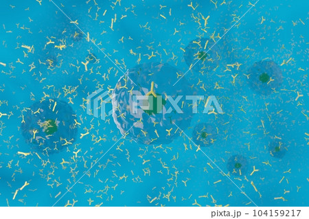 抗体を産生する形質細胞のイメージ 抗体を産生する形質細胞のイメージ 104159217