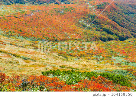 秋の栗駒山登山(山頂からの眺め) 秋の栗駒山登山(山頂からの眺め) 104159350