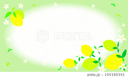 レモンのかわいくて爽やかな背景イラスト 104160391