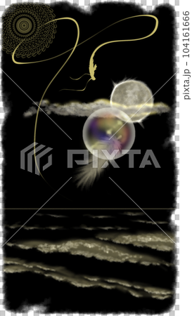 金龍と夏夜 104161666