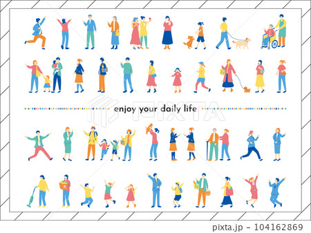 人々の日常 ライフスタイル セット 人々の日常 ライフスタイル セット 104162869