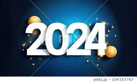 Happy new year 2024 background. Holiday greeting card design. For wallpaper Happy new year 2024 background. Holiday greeting card design. For wallpaper 104163767