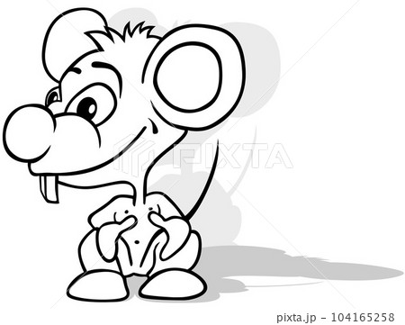 Drawing of a Mouse with Turned Head Drawing of a Mouse with Turned Head 104165258