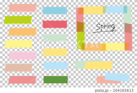 春配色のマスキングテープ　フレーム 104165613