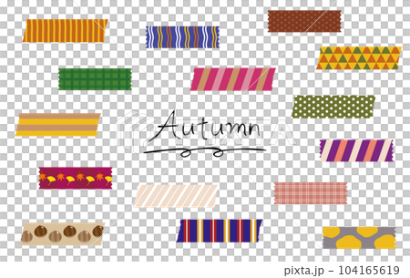 秋模様のマスキングテープ 104165619