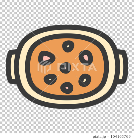 迷你迷你彩色食物和飲料插畫焗烤 104165769