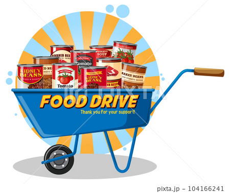 Canned food for sale isolated 104166241