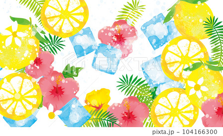 フレッシュなレモン　イラスト背景 104166300