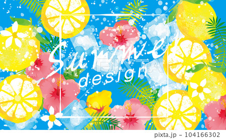 フレッシュなレモン　イラスト背景 104166302