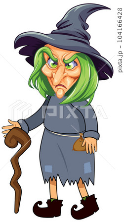 Old witch cartoon character Old witch cartoon character 104166428