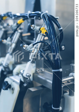 Industrial pneumatic equipment for manufacturing enterprises. industrial technology background 104166733