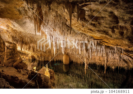 Dragon cave, Coves del Drach, (Cuevas del Drach). Porto Cristo. Balearic Islands Mallorca Spain. 104168911