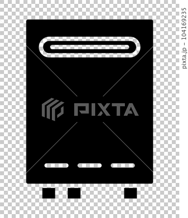 給湯器のシルエット 給湯器のシルエット 104169235