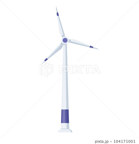 Wind power plant, vector illustration. Alternative, eco friendly, sustainable, renewable wind energy source.Concept of net zero emissions Wind power plant, vector illustration. Alternative, eco friendly, sustainable, renewable wind energy source.Concept of net zero emissions 104171001