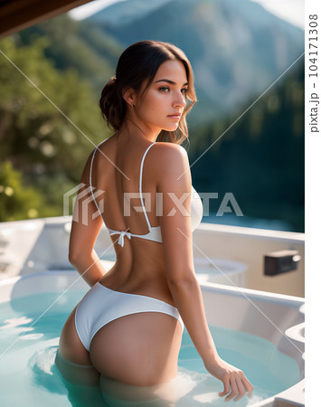 Portrait of a sexy brunette woman with big - Stock Photo [84517137] -  PIXTA
