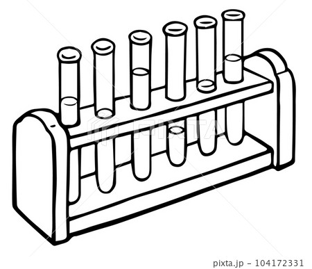 Hand holding test tube line style icon Royalty Free Vector