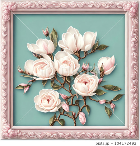 バラの花の絵 フレーム バラの花の絵 フレーム 104172492