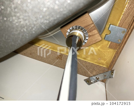 台所のシングルレバー水栓の取付時確認箇所 台所のシングルレバー水栓の取付時確認箇所 104172915