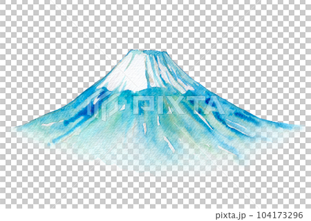 水彩イラスト　手描きイラスト　富士山 104173296