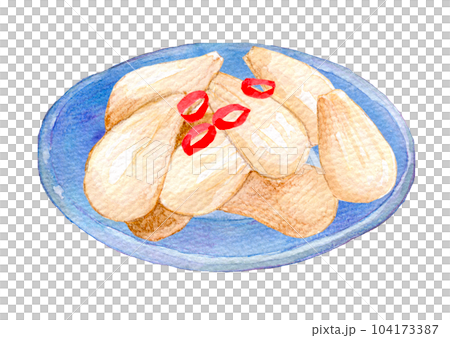 水彩插圖、手繪插圖、rakkyo 104173387