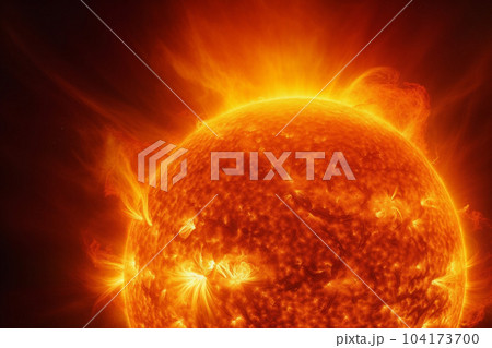 太陽のイメージ：AI生成画像 104173700