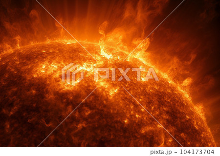 太陽のイメージ：AI生成画像 104173704