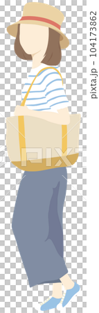 Woman holding a tote bag 104173862