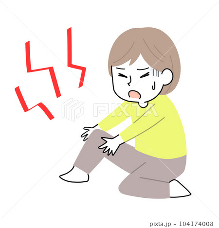 脚を痛めた女性 104174008