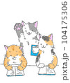 勉強しているねこ 104175306