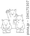 勉強しているねこ② 104175307