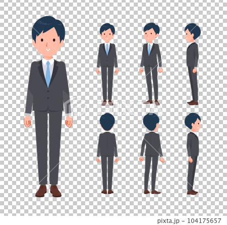 立っているビジネス男性のセット 104175657