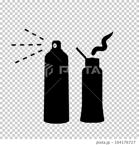Spray and cream silhouette icon illustration black 104176727