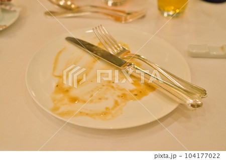 食後の皿 104177022