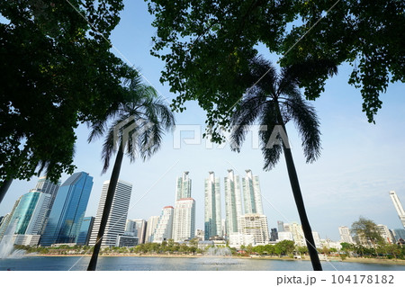 Landscape of Benjakitti Park in Bangkok, Thailand 104178182
