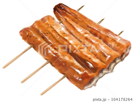 水彩の蒲焼き01_1 水彩の蒲焼き01_1 104178264