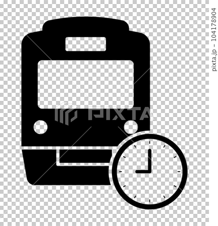 火車和時鐘圖標 104178904
