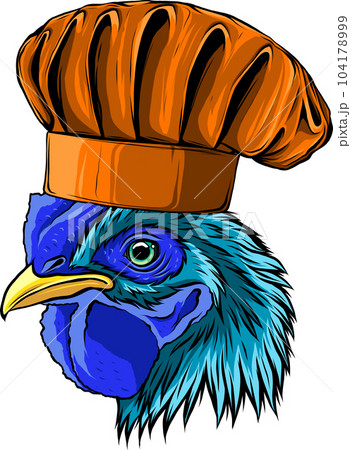 Vector illustration of chicken chef on white background Vector illustration of chicken chef on white background 104178999