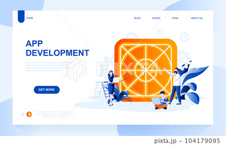 App development vector landing page template App development vector landing page template 104179095